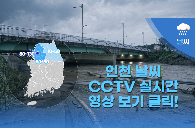 인천지역날씨를 실시간 CCTV영상으로 확인 하세요.