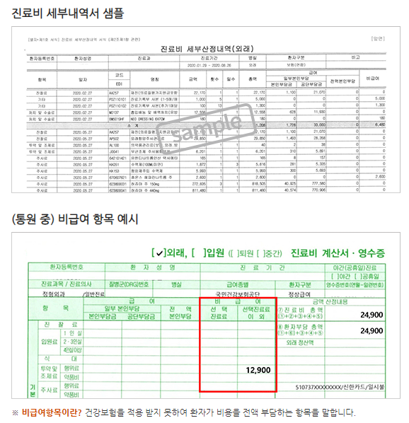 실비청구서류